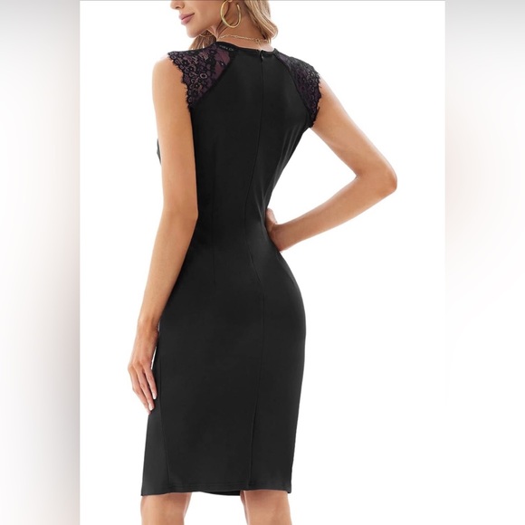 GRACE KARIN Front Slit Black Party Dress, Size Small - Picture 7 of 11